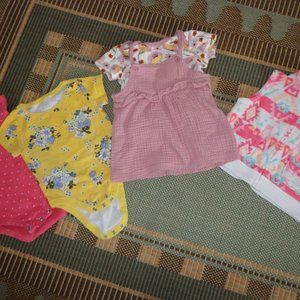 Baby Girl Clothing 3-12m Rompers Jumper/Dress Fleece Vest